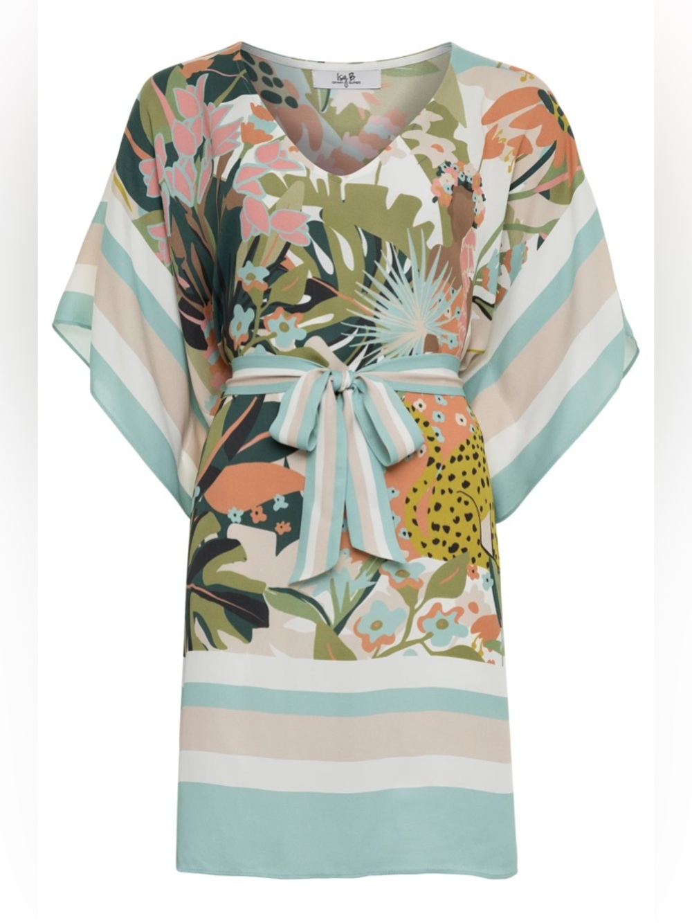 ISY B (Cayman Islands Designer!) - ADARA KAFTAN DRESS WITH BELT - NWT - ONE SIZE